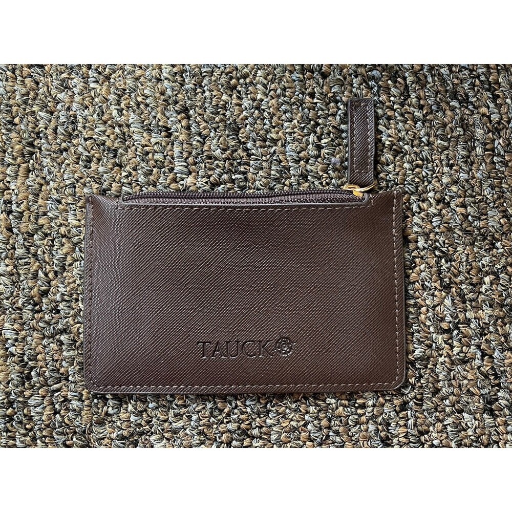 Tauck Brown Travel Coin Wallet Purse Recycled Material,